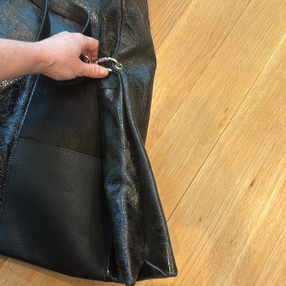 Cleo & Patek Paris Tote Black Leather Convertible Tote - Picture 8 of 10